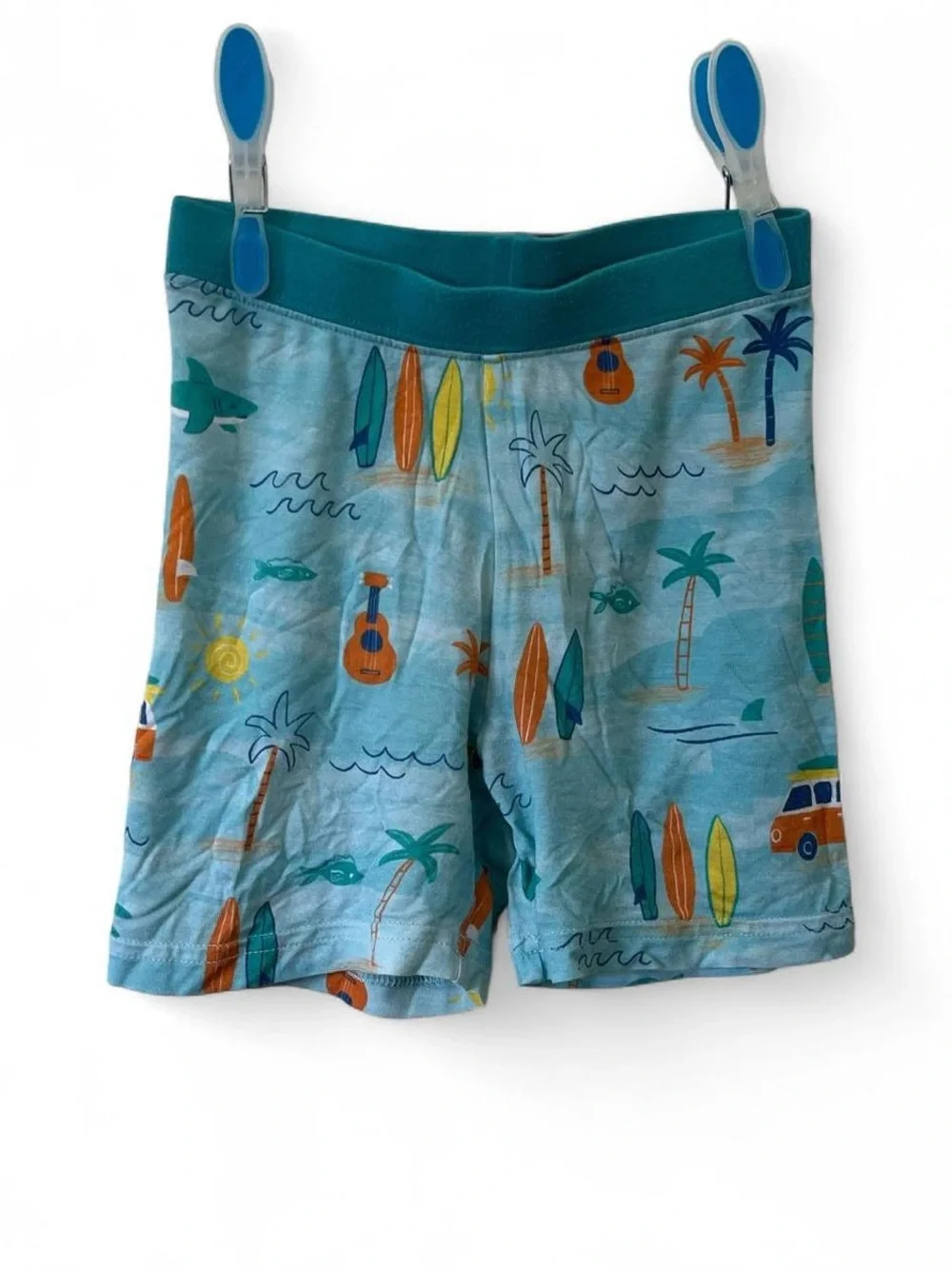 Toddler 3T Little Sleepies Surf Life 2 Piece Bamboo Shorts Set Lounge Set EUC